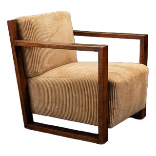 Modern Lounge Chair in Wood, 1940s For Sale
