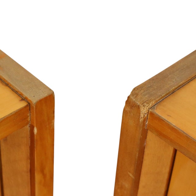 Vintage Rockabilly Nightstands in Light Wood, 1970s, Set of 2 For Sale - Image 14 of 18