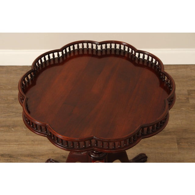 Wellington Hall Carved Mahogany Tea Table For Sale - Image 4 of 12