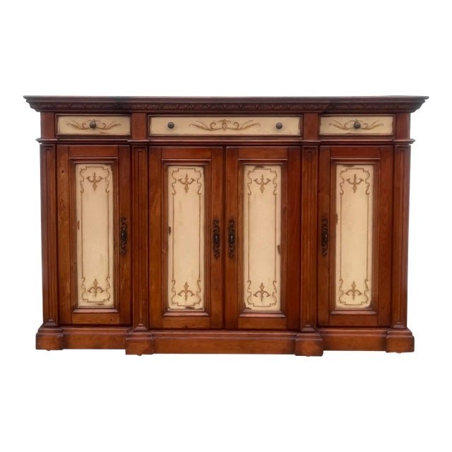 Hooker Furniture Rustic European Tall Credenza Sideboard For Sale