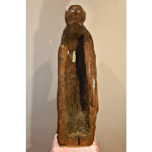 Saint Catherine of the Lower Rhine, 15th Century, Beech For Sale - Image 6 of 16