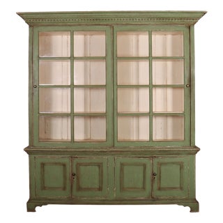 English Glazed Kitchen Cabinet For Sale