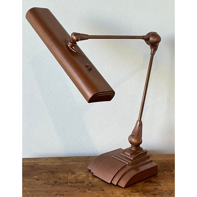 Taupe Vintage MCM Industrial Flexo Lamp For Sale - Image 8 of 12
