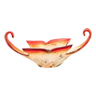 Murano Submerged Glass Centerpiece attributed to Archimede Seguso, 1970s For Sale