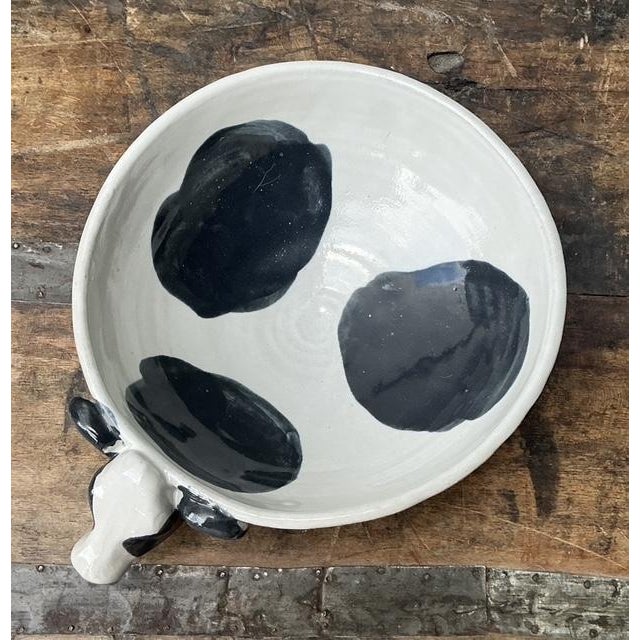 Late 20th Century Vintage Original Studio Pottery Cow Bowl For Sale - Image 5 of 12