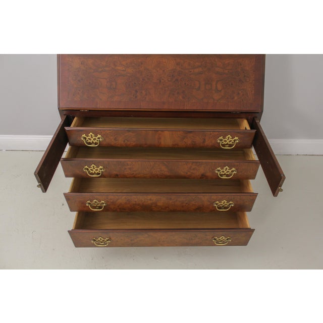 Hickory Chair Co. Burl Walnut III Secretary Desk Chairish