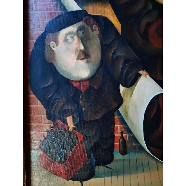 Surrealism Late 20th Century Surrealist Oil Painting - "The Dance Is Over" Oil Painting by Boris Ivanov For Sale - Image 3 of 5