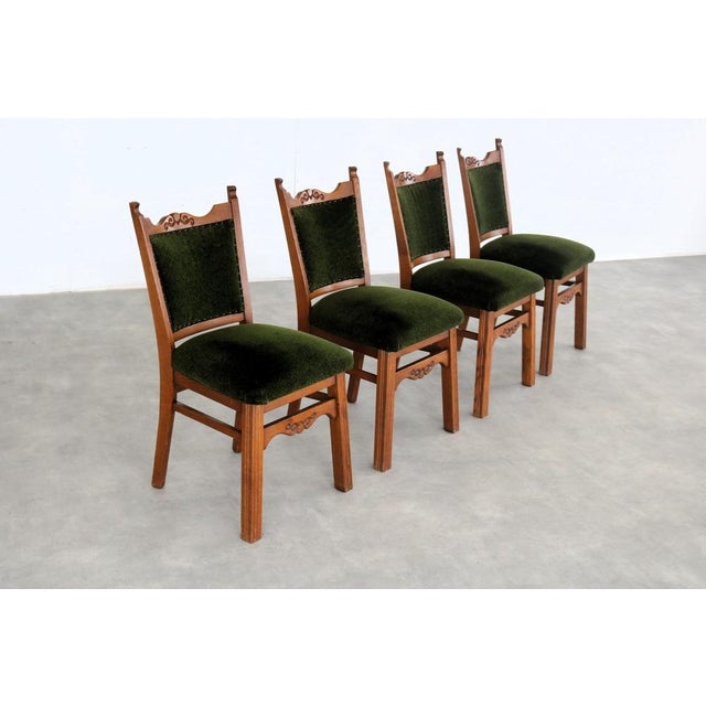 1940s Art Deco Dining Chairs, 1940s, Set of 4 For Sale - Image 5 of 14