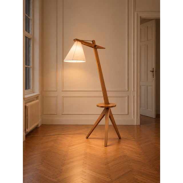 Wood Tripod Floor Lamp, Sweden, 1950 For Sale - Image 10 of 12