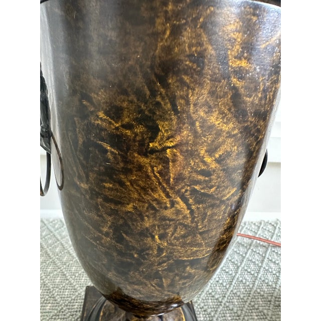 Vintage Neoclassical Handpainted Tole Table Lamps, a Pair For Sale - Image 9 of 9