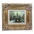 Framed European Winter Street Scene Original Oil Painting Signed Gerald Kott, Mid-20th Century For Sale