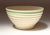 Art Deco Vintage Stoneware Beehive Cream and Green Striped Yellow Ware Mixing / Salad Bowl For Sale - Image 3 of 15