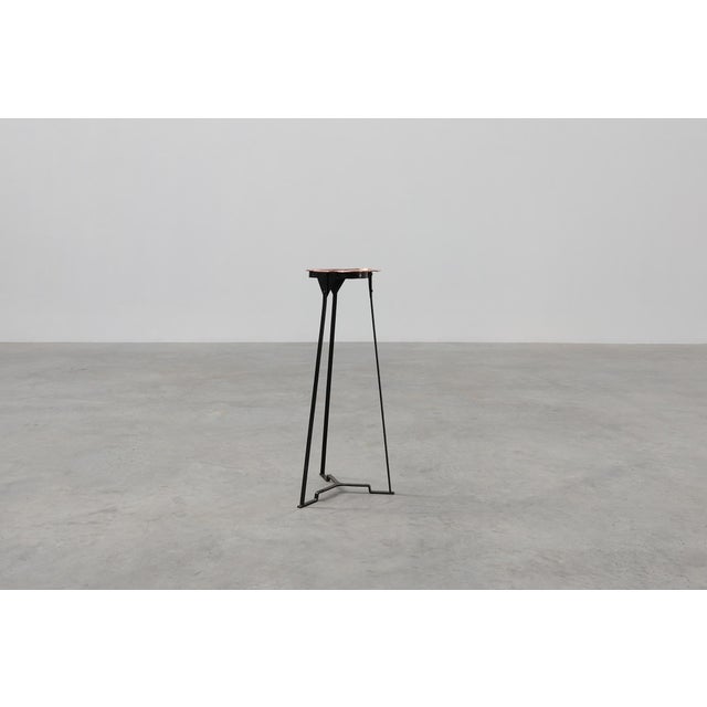 Art Nouveau Console in Metal with Copper Plate in the style of Gustave Surrurier Bovy, 1890s For Sale - Image 5 of 15