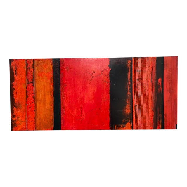 Kathy Haydon "Fire of St. Augustine" Original Mixed Media Abstract Painting For Sale