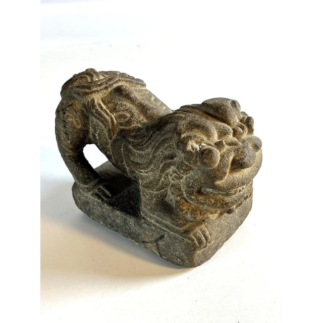 Antique Stone Lion Paper Weight For Sale - Image 9 of 16