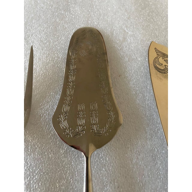 Metal 800 Silver Cake Set, 1890s, Set of 3 For Sale - Image 7 of 9