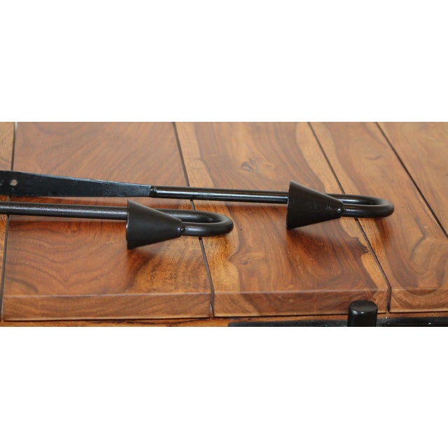 Pair of Sleek, Modernist Wrought Iron Candle Sconces For Sale - Image 4 of 6