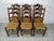 Vintage Rustic Straw Chairs, 1950s, Set of 6, in Good conditions. Designed 1950 to 1959