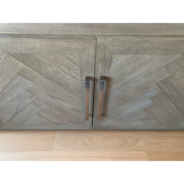 Restoration Hardware Herringbone 4 Door Media Console Chairish