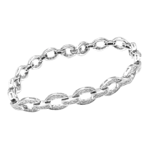Damiani 18k White Gold Diamond Link Tennis Bracelet