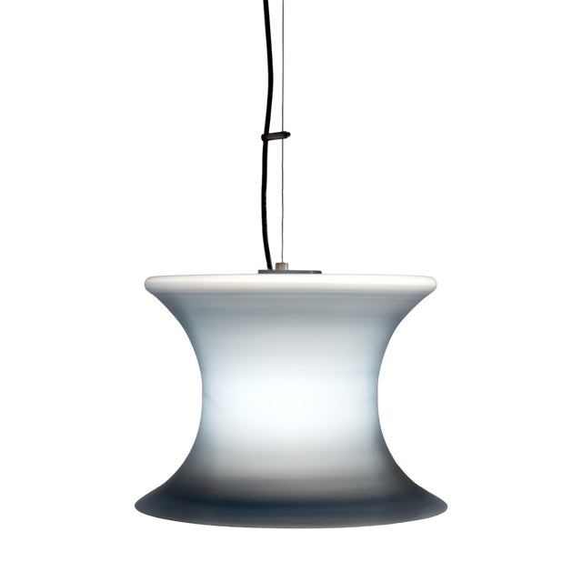Opaline Pendant Lamp in Murano Glass by Luciano Vistosi, 1960s For Sale