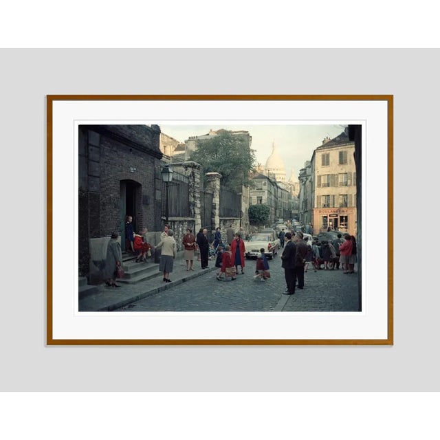 Modern Street Scene in Monmartre 1950s by Peter Cornelius Framed C-Print Photograph For Sale - Image 3 of 3