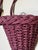 Mid 20th Century Victorian English Burgundy Wicker Conical Shaped Handle Wall Pockets, a Pair For Sale In Houston - Image 6 of 11
