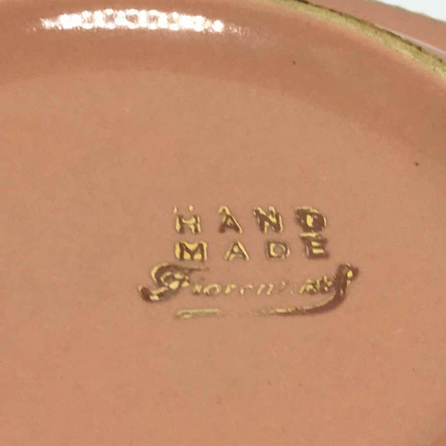 Light Pink 1950s Italian Mid-Century Modern Italo Casini Pink and Gold Ceramic Box For Sale - Image 8 of 9