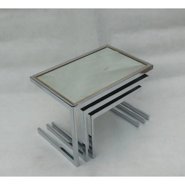 Cigogne Nesting Tables, 1970s, Set of 3 For Sale - Image 6 of 8