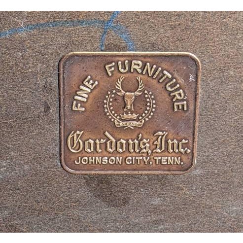 Mid-Century Modern 1950s Mid-Century Modern 2 Tier Ebonized Walnut Side/Occasional Table W/ Brass Sabots For Sale - Image 3 of 4