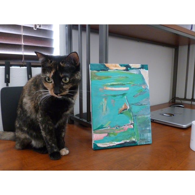 Textile "Pond" Abstract Acrylic Painting by Scott Spencer For Sale - Image 7 of 7