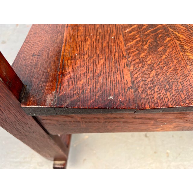 Mid 20th Century Mission Style Rocking Chair in Oak For Sale - Image 14 of 14