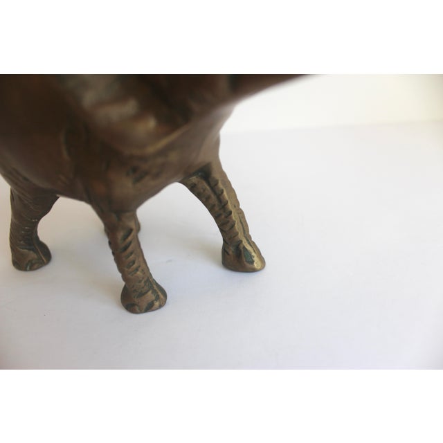 Brass Vintage Brass Elephant Figurine For Sale - Image 8 of 8