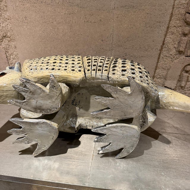 Surrealist Paper Mache Armadillo Sculpture Sergio Bustamante For Sale - Image 18 of 18