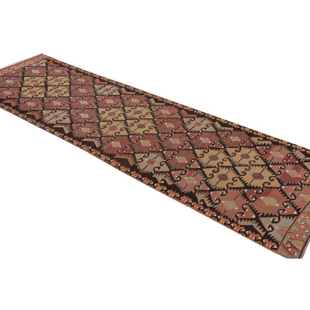 Flat Woven In High-Quality Wool Originating From Turkey Between 1930-1940, This Vintage Mut Kilim Rug Boasts Excellent...