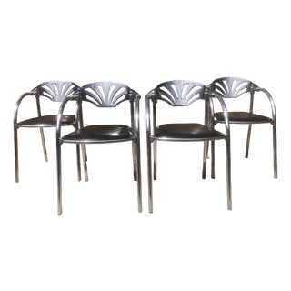 Postmodern Alisea Armchairs by Lisa Bross for Studio Simonetti, Italy, 1980s, Set of 4 For Sale