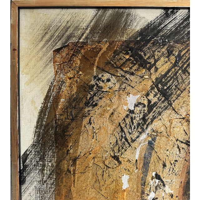 Mid-Century Modern Bold Mid-Century Modern Mixed Media Abstract Painting For Sale - Image 3 of 10