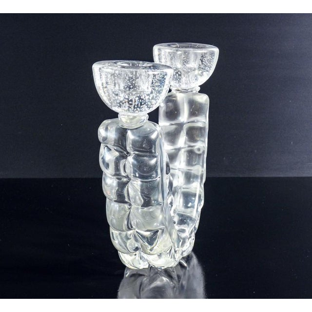 Glass Blown Glass Candelabra from Barovier, 1930s For Sale - Image 7 of 18