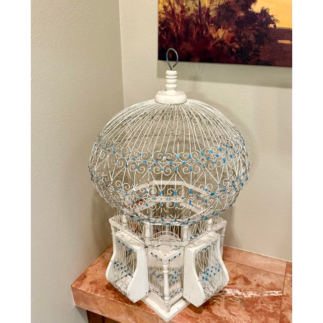 Was my grandparents and they kept a canary in it … beautiful piece for decor or to actually use— missing swing… This large...