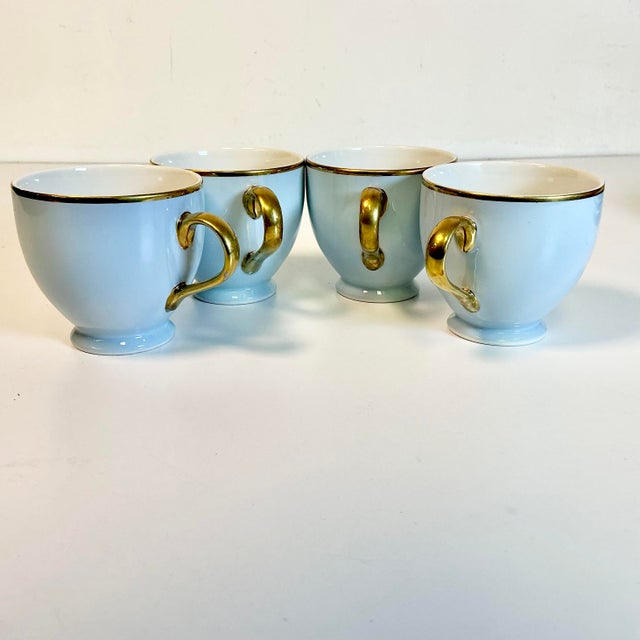 Vintage Coastal Hollywood Regency Ralph Lauren Hampton’s Tea Luncheon Plates, Cups - Set of 8 For Sale - Image 14 of 15