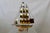 Signed Jere Vintage Mid Century Brass Onyx Three Mast Sailing Yacht Boat Sculpture, very good condition