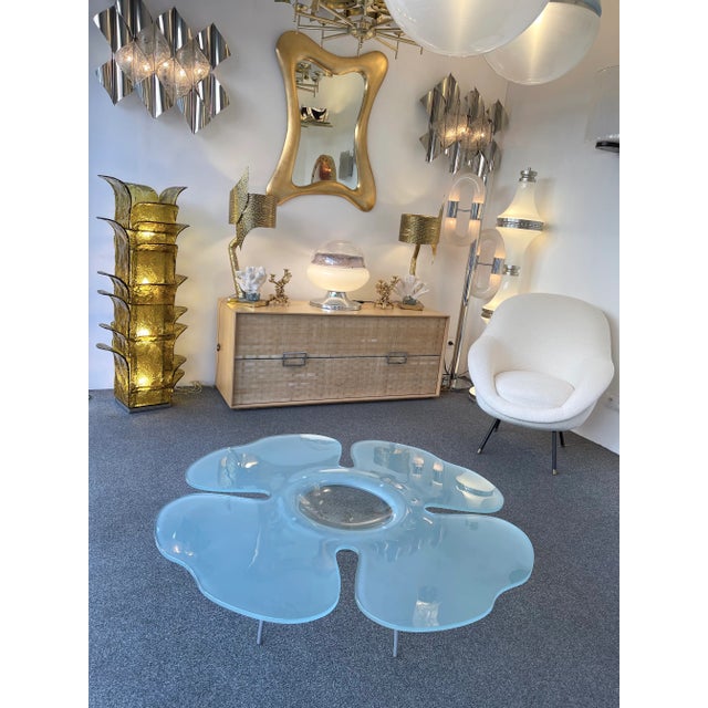 Flower Glass Coffee Table by Glas Italia, Italy, 1990s For Sale - Image 9 of 11