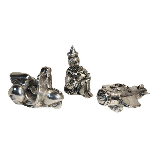 1950s Collection of Three Sterling Silver Figures For Sale