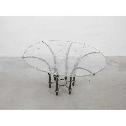 Brutalist Coffee Table with Floating Glass Top by Lothar Klute, 1980s For Sale - Image 13 of 15