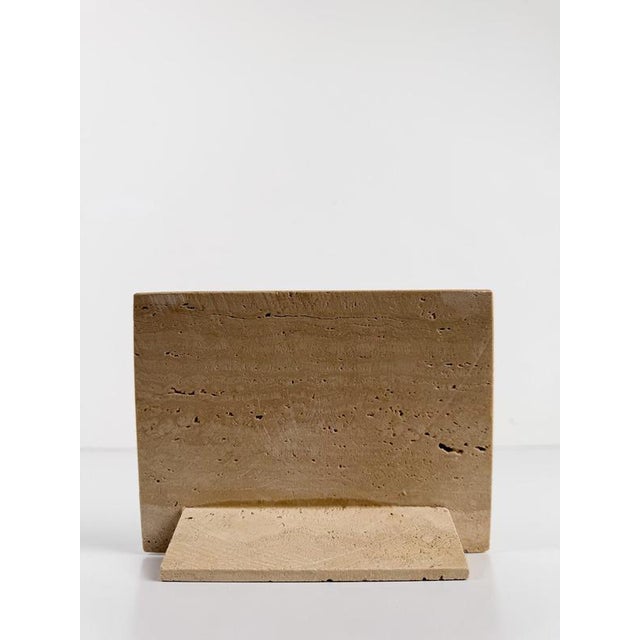 Mid-Century Modern Italian Carved Travertine Table Picture Frame, 1970s For Sale - Image 10 of 16