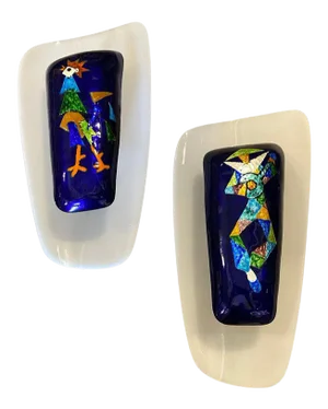 1970s Paolo De Poli Mid-Century Modern Copper and Plexiglass Wall Sconces