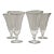1960s Platinum Rimmed Footed Water Glasses - Set of 4 For Sale