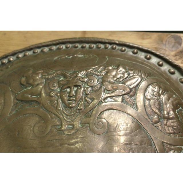 Metal Brass Wall Hanging Shield For Sale - Image 7 of 9