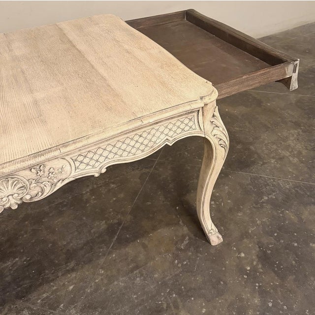 Country French Liègeois Régence Style Stripped Oak Writing Table For Sale In Baton Rouge - Image 6 of 18