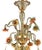 Venetian floreal chandelier made in amber and green Murano glass with sunflowers in yellow and orange paste. Full of...